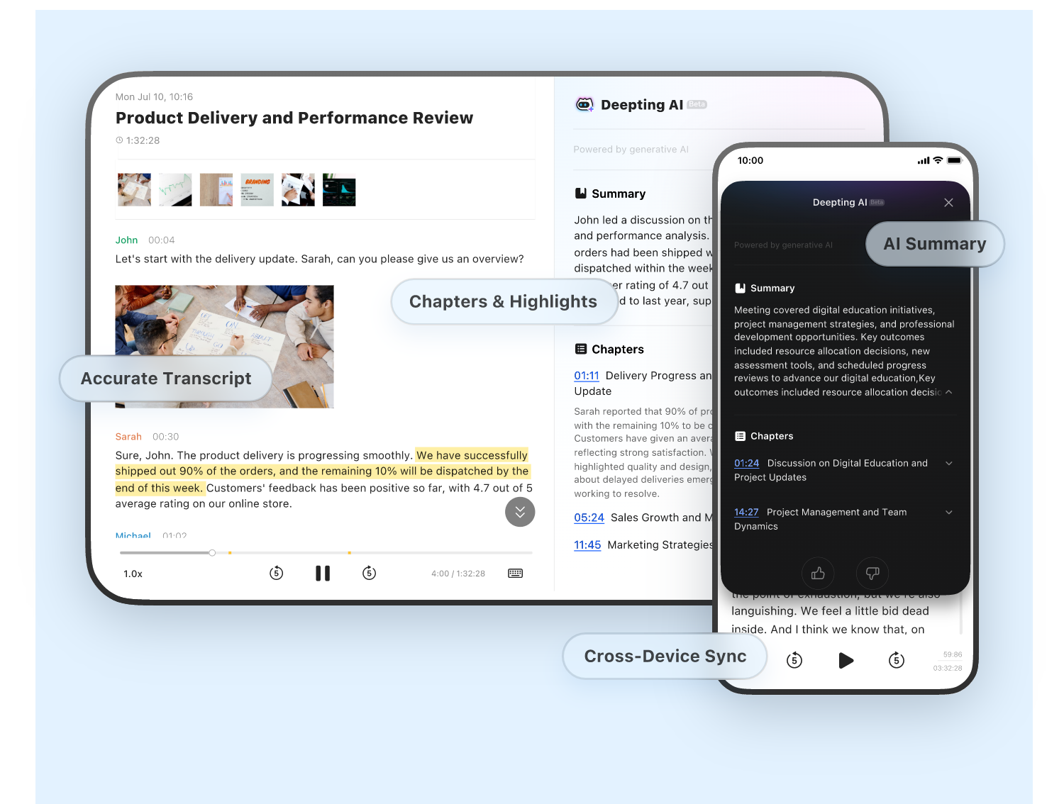 Deepting Audio To Text Transcription AI Meeting Recorder Deepting audio to text transcription ai meeting recorder